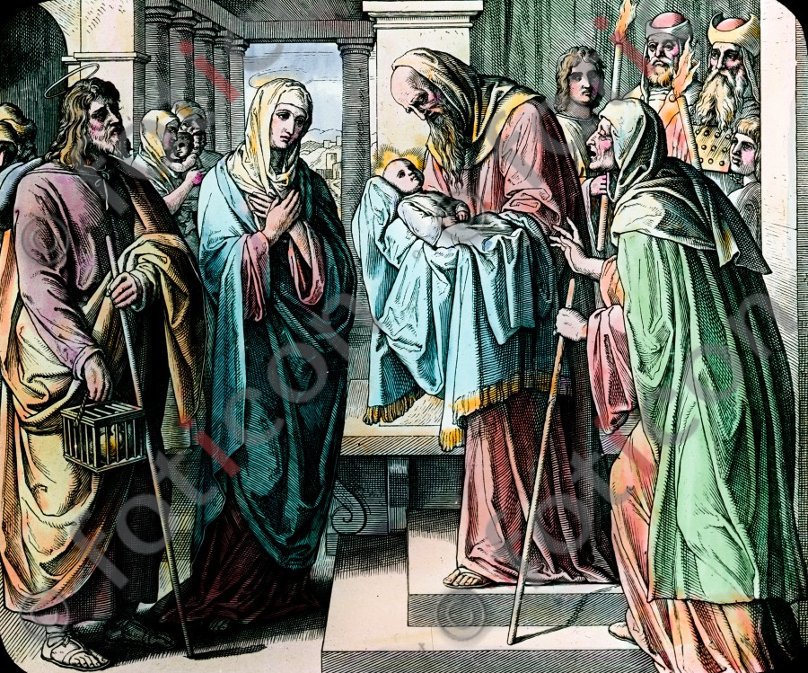 Christi Darstellung im Tempel und Simeons Weissagung Presentation in